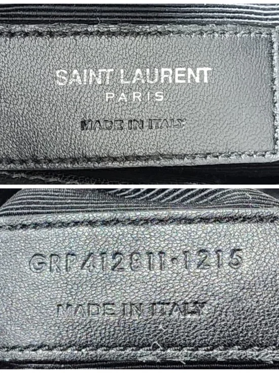 Authentic Saint Laurent Sheepskin Matelasse Chevron Slim Monogram Shopping Bag - Picture 3 of 12